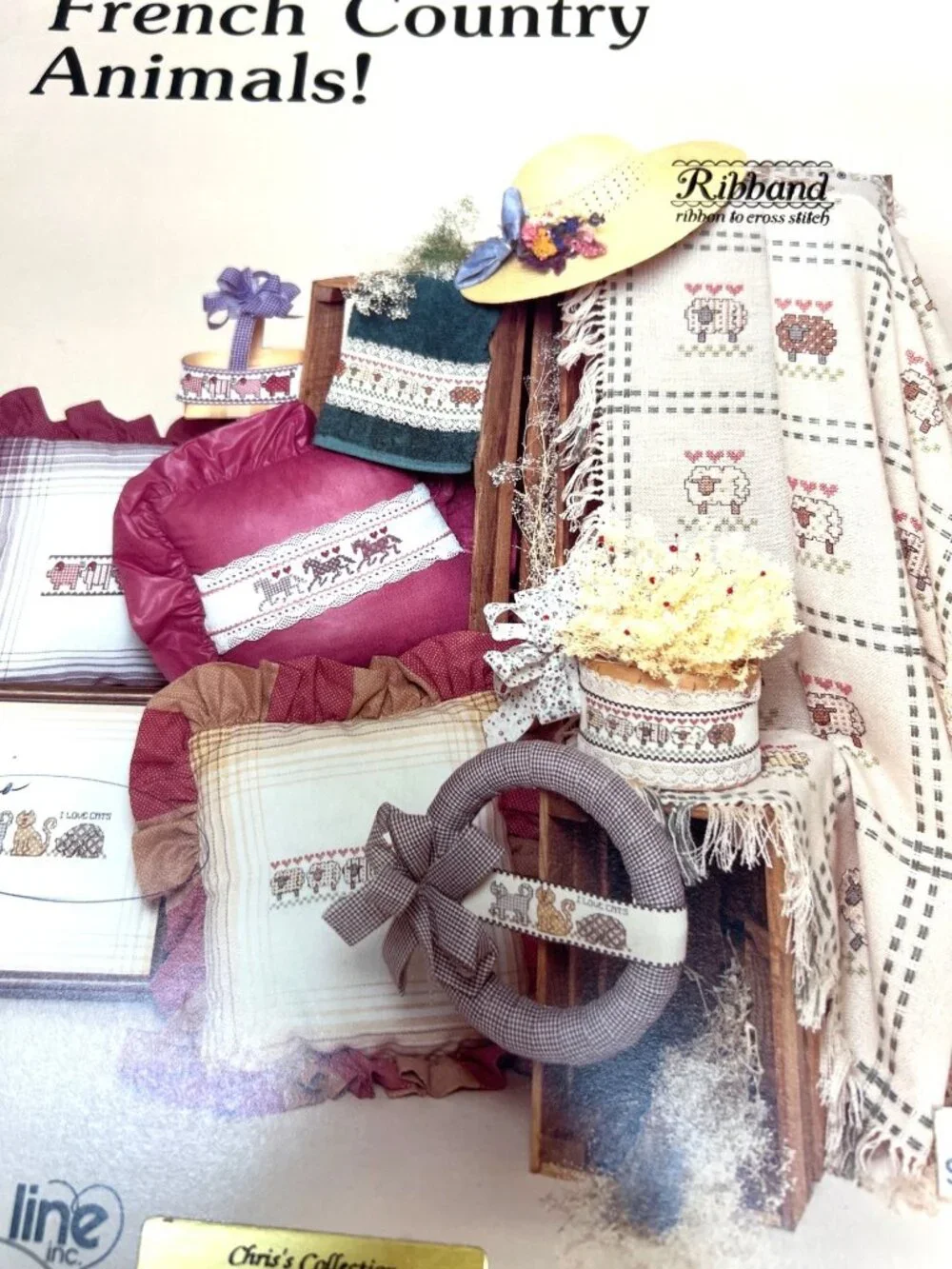 French Country & Folk Art Cross-Stitch Pattern Collection For Home Decor & Gifts